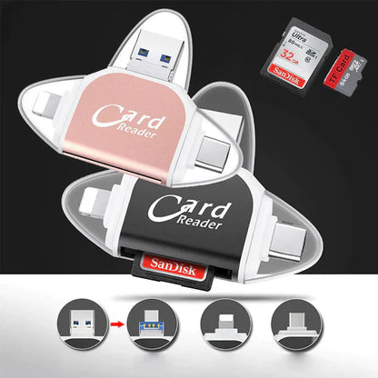 FlexiVault™ | 4-in-1 Smart Cardlezer – Direct Bestanden Overzetten Zonder Gedoe