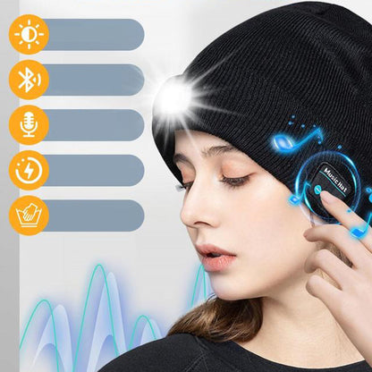 LumiWear™ - Multifunctioneel LED- Licht En Bluetooth Warme Muts
