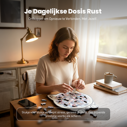 Pawzelle™ – Houten Kattenpuzzel met Morandi-kleuren (135-delig)