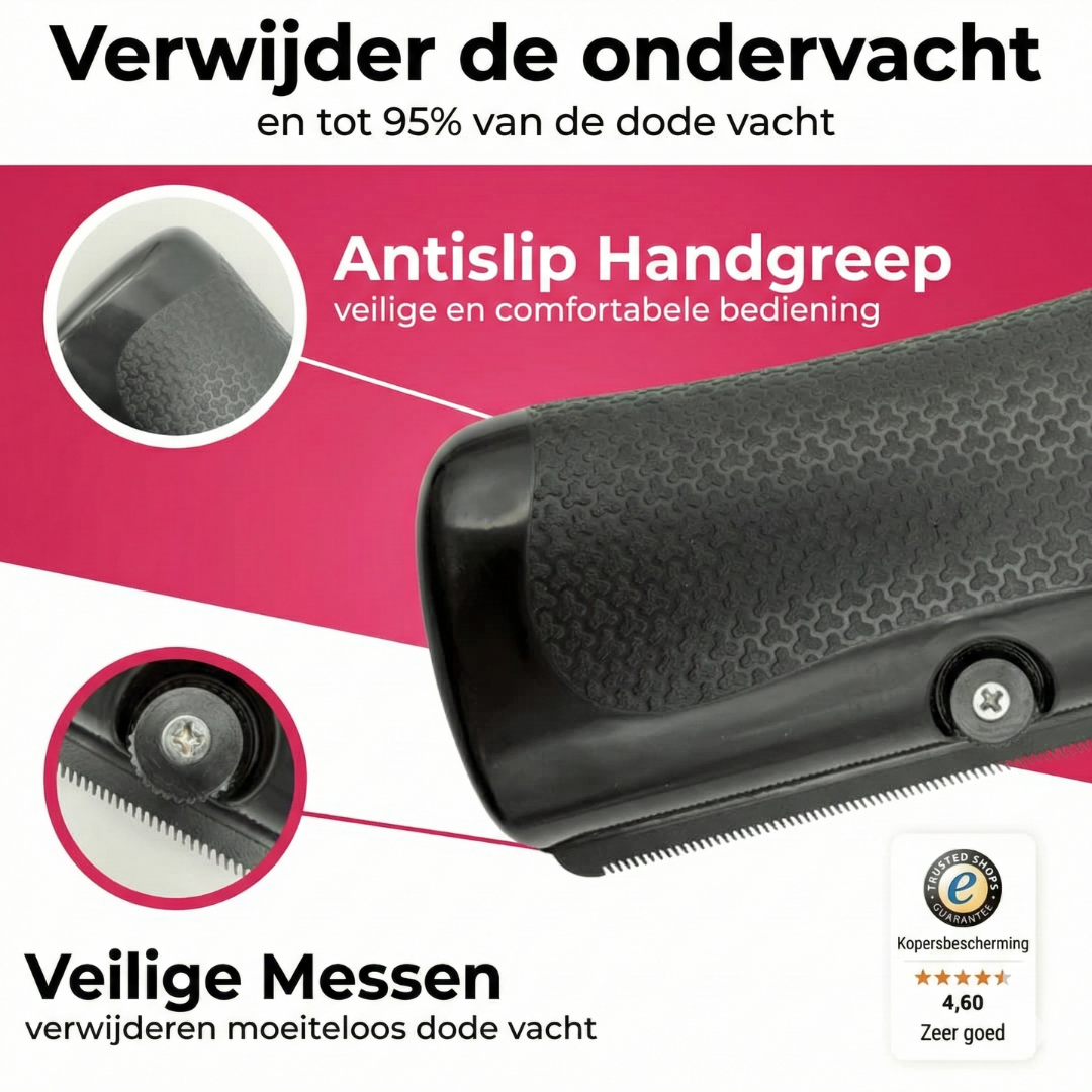 FurLisse™ - ComfortBrush – Zachte Onderharenborstel voor Honden