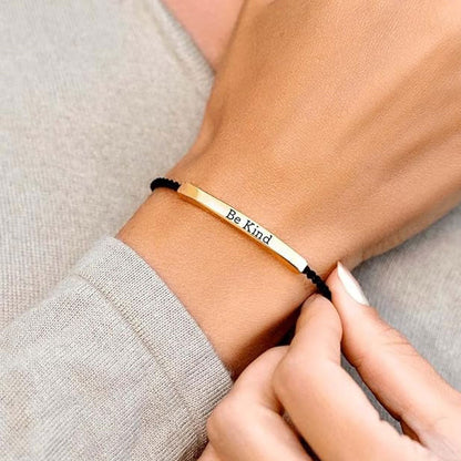 Inspirella™ – Gevlochten RVS Armband met Motivatieboodschap | 1+1 GRATIS
