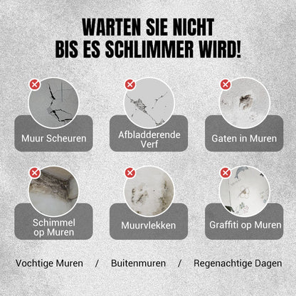 FixoraSeal™ Muurherstelpasta – Waterafstotend & Direct Overschilderbaar