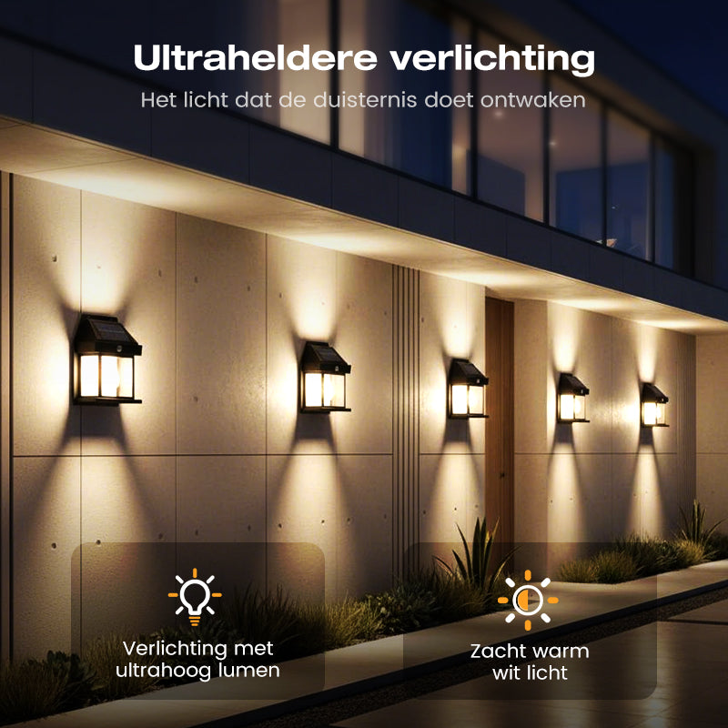 LumaVex™ Solar Wandlamp met Bewegingssensor