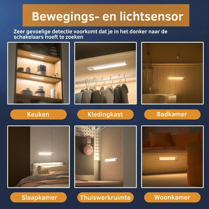 Solvyn™ | LED Lichtbalk met Bewegingssensor – Slim Licht voor Elke Ruimte