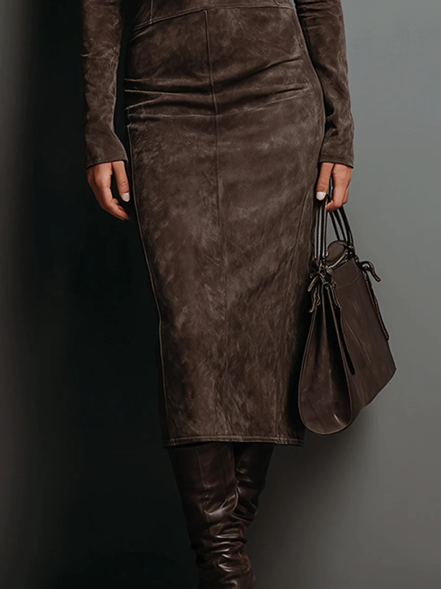 SuedeContour™ Midi Dress