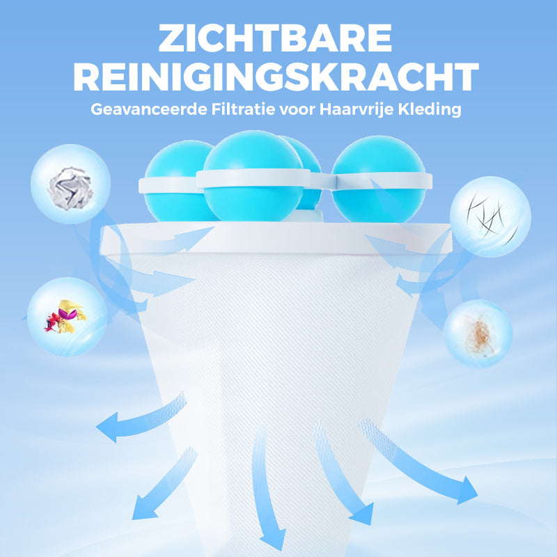 FluffAway™ Wasfilter – Weg met Haar, Pluisjes en Vuil!