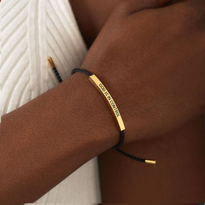 Inspirella™ – Gevlochten RVS Armband met Motivatieboodschap | 1+1 GRATIS