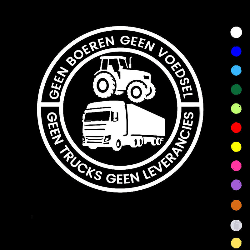 AgriRoad™ – Premium Vinyl Sticker “Zonder Boeren, Zonder Beweging” | 1+2 GRATIS