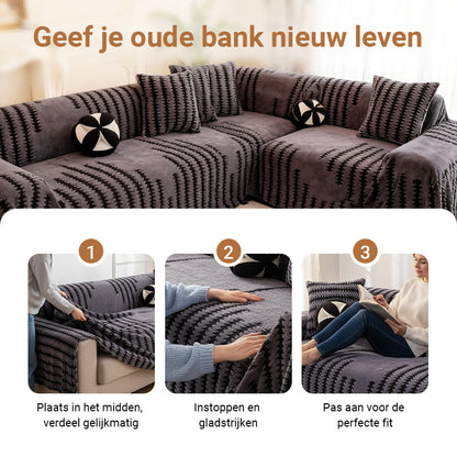 Cozelle™ Plush Sofa Cover – Zachte Luxe Voor Jouw Woonkamer