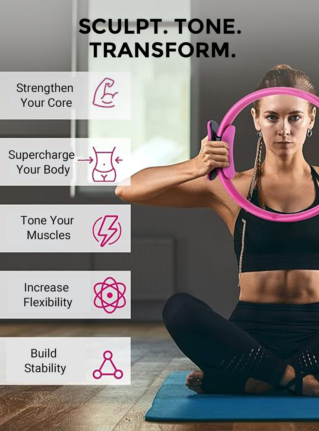 CoreLoop Balance™ – Compacte Fitness- & Pilatesring voor Thuis en Onderweg