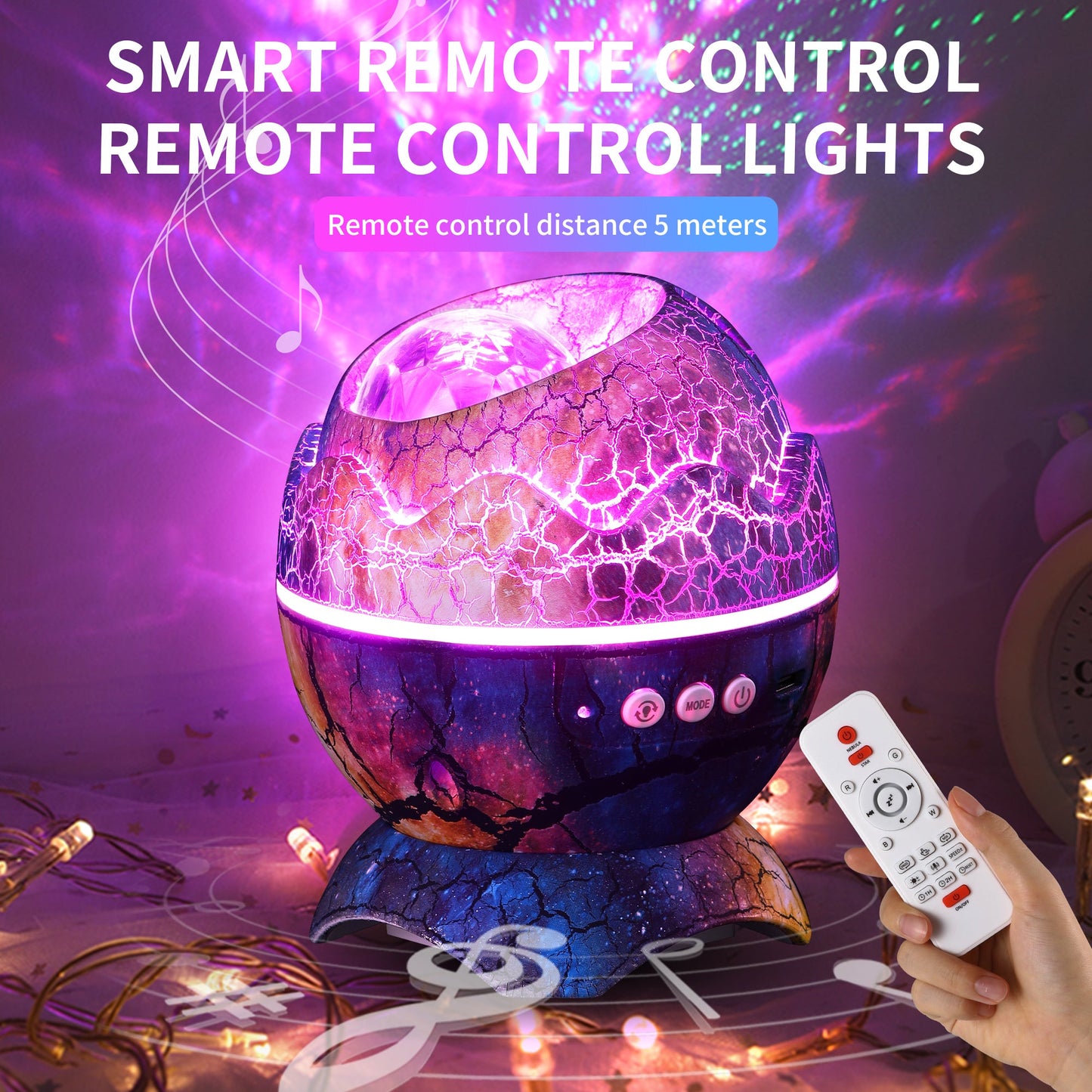 LunaGlo® Dinosaurus Ei Galaxy Projector