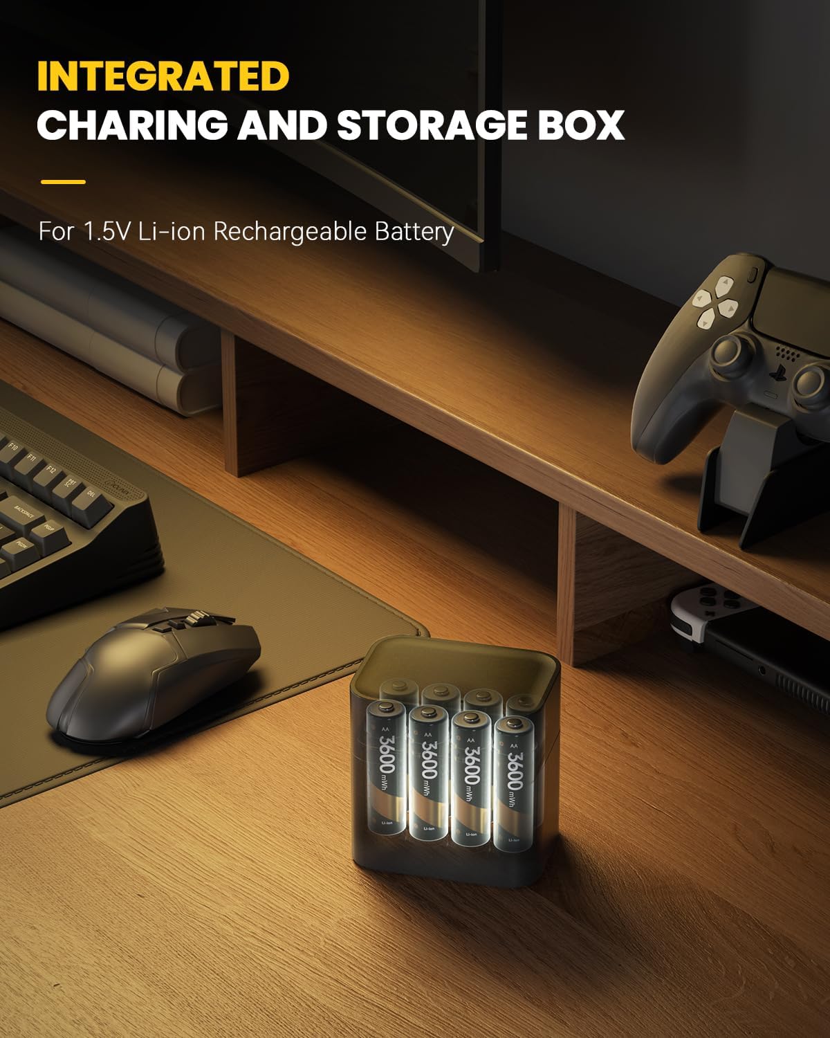 VoltMate™ – Slimme Oplaadcase voor Lithium AA/AAA Batterijen