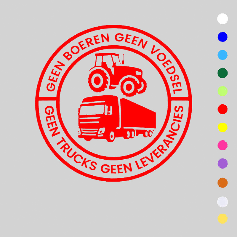 AgriRoad™ – Premium Vinyl Sticker “Zonder Boeren, Zonder Beweging” | 1+2 GRATIS