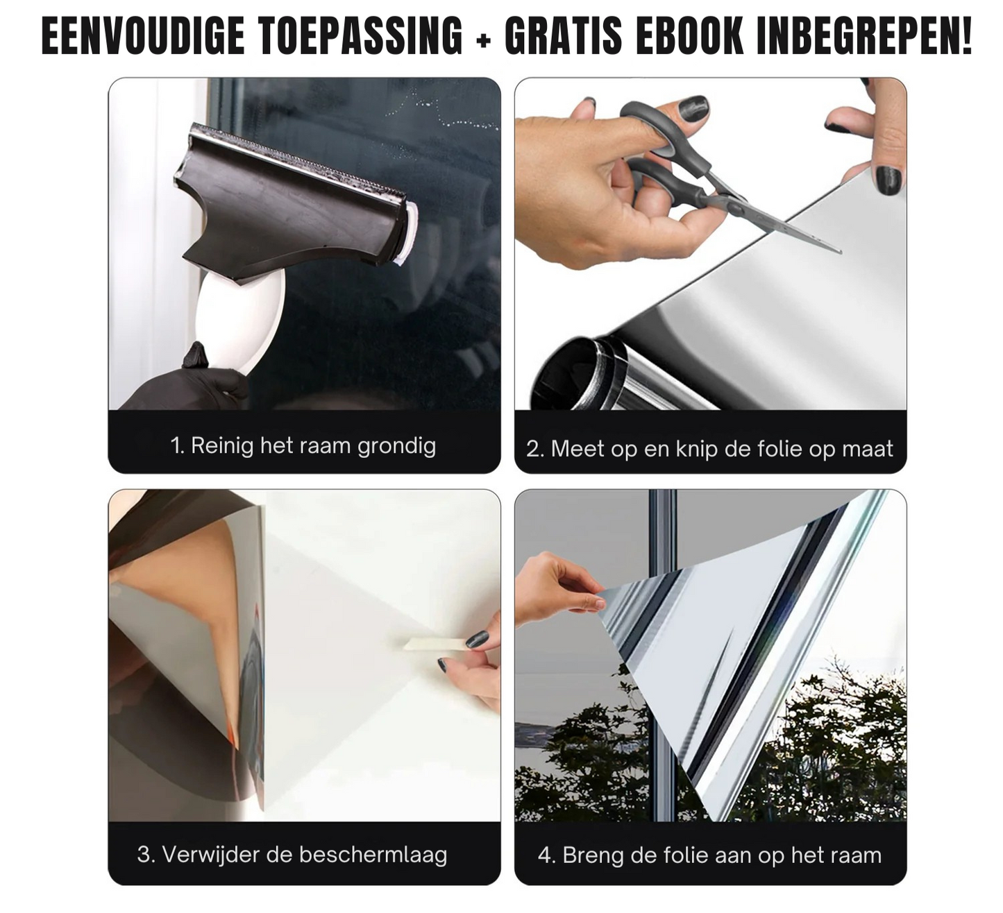 ShadeGuard™ | Zelfklevende Raam Privacyfolie