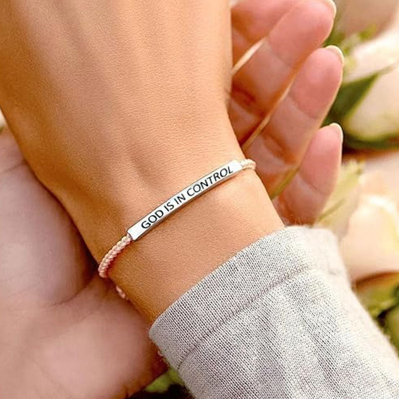 Inspirella™ – Gevlochten RVS Armband met Motivatieboodschap | 1+1 GRATIS