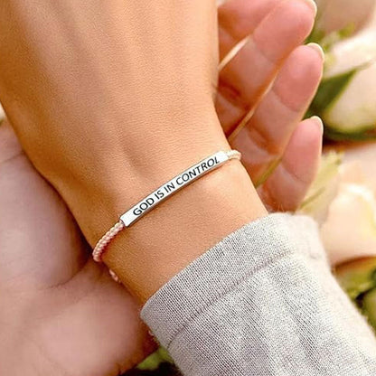 Inspirella™ – Gevlochten RVS Armband met Motivatieboodschap | 1+1 GRATIS