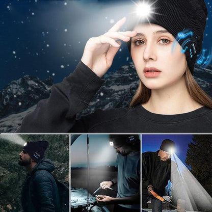 LumiWear™ - Multifunctioneel LED- Licht En Bluetooth Warme Muts