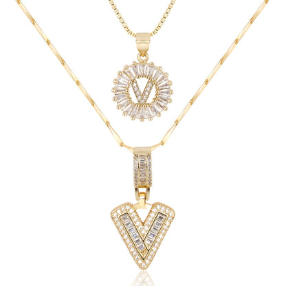 Lustra™ | Luxe Initial Ketting Set | 2 Stuks