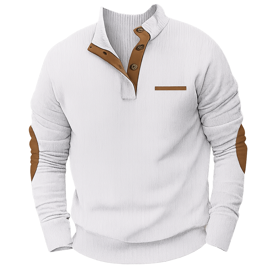 Veltrano™ Corduroy Sweatshirt met Opstaande Kraag