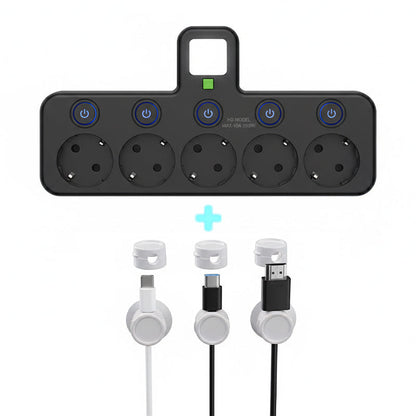 Nexora™ SmartPower Hub met USB & Nachtlamp