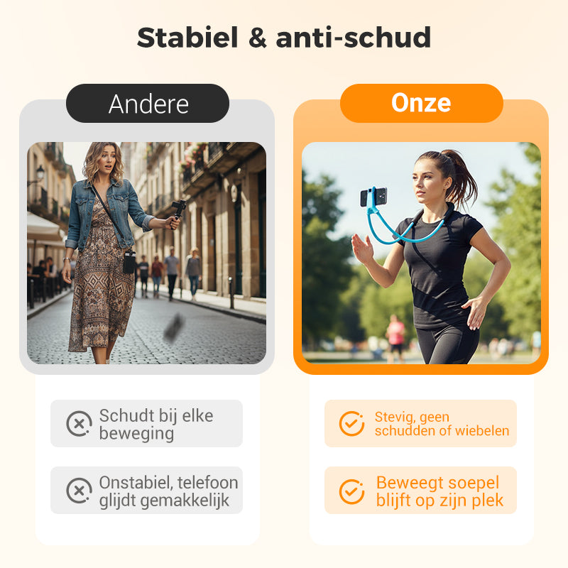 FlexiRest™ – Verstelbare Telefoonhouder voor om de Nek