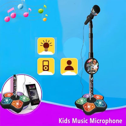 Melodrio™ – Kinder Karaoke Microfoonstandaard met Licht & Muziek
