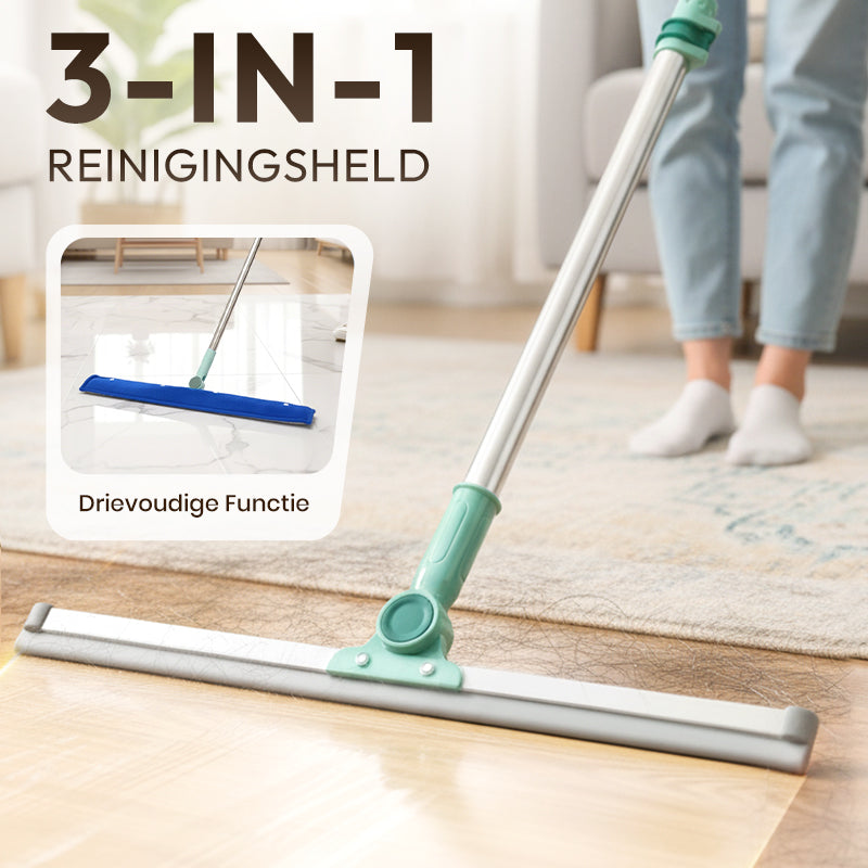 CleanEdge™ Siliconen Vloerwisser – Voor een Smetteloos Resultaat in Één Beweging