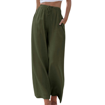 Saar - Elegante katoen-linnen broek