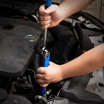 FlexiTorque™ – De Slimme 2-in-1 Steeksleutel voor Moeilijk Bereikbare Klussen