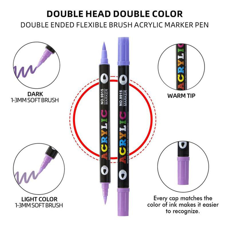 ColorMuse™ Acrylmarker Set – 72 Levendige Kleuren voor Eindeloze Creativiteit