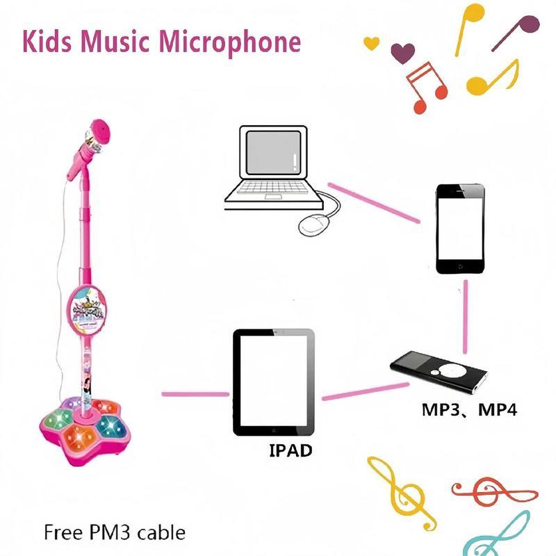 Melodrio™ – Kinder Karaoke Microfoonstandaard met Licht & Muziek