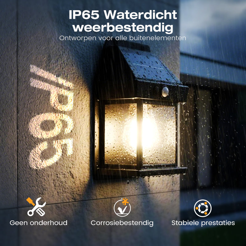 LumaVex™ Solar Wandlamp met Bewegingssensor