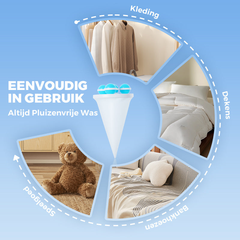 FluffAway™ Wasfilter – Weg met Haar, Pluisjes en Vuil!