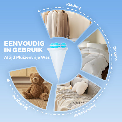 FluffAway™ Wasfilter – Weg met Haar, Pluisjes en Vuil!