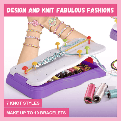 KnottyFun™ – Creatief Armband Weefset voor Kinderen