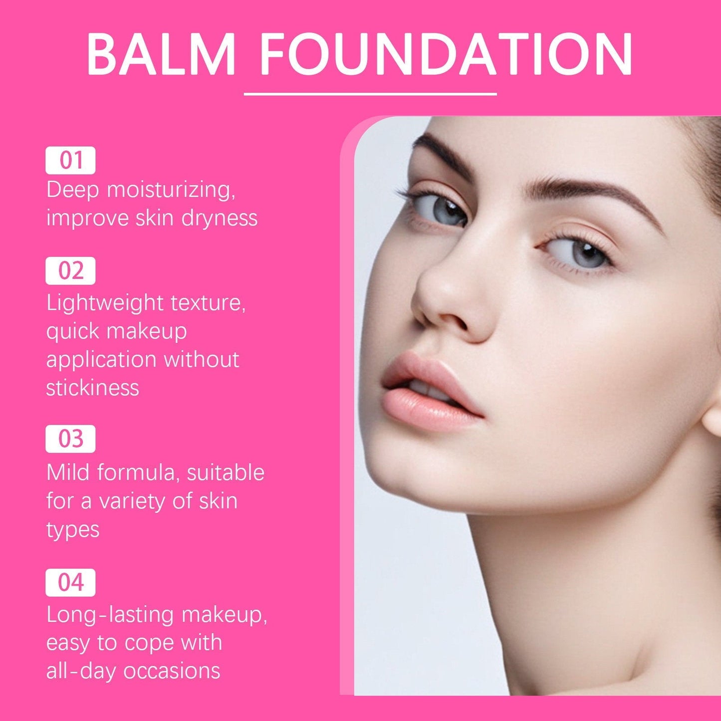 Glowvera™ – Hydraterende Balm Foundation met Luxe Kwast