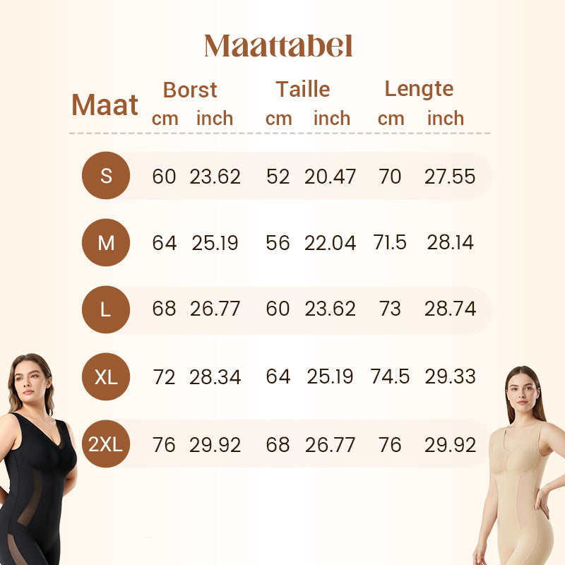 SilvoriaFit™ One-Piece Comfort Shaper – Naadloze ondersteuning voor dagelijks gemak