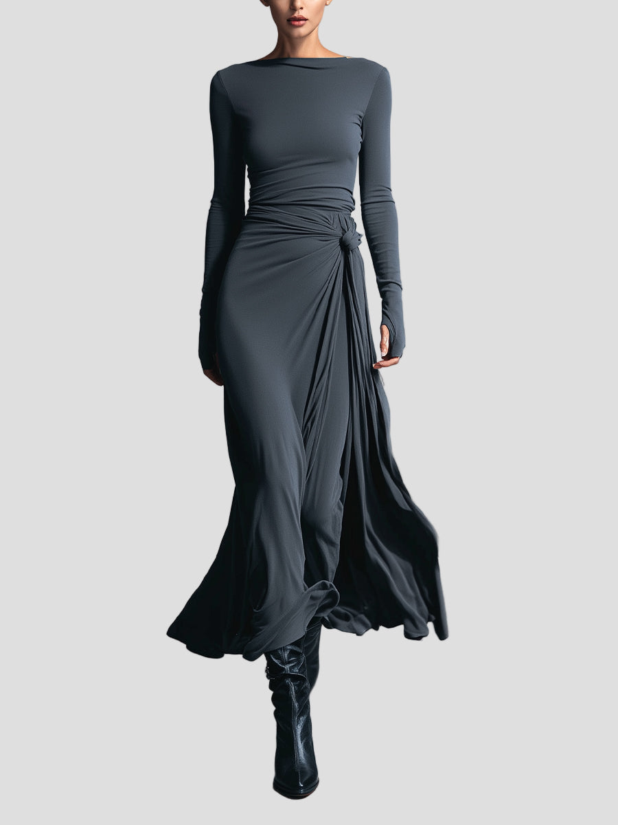 Lunévia™ | Elegante Jurk met Subtiel Vormgevend Detail
