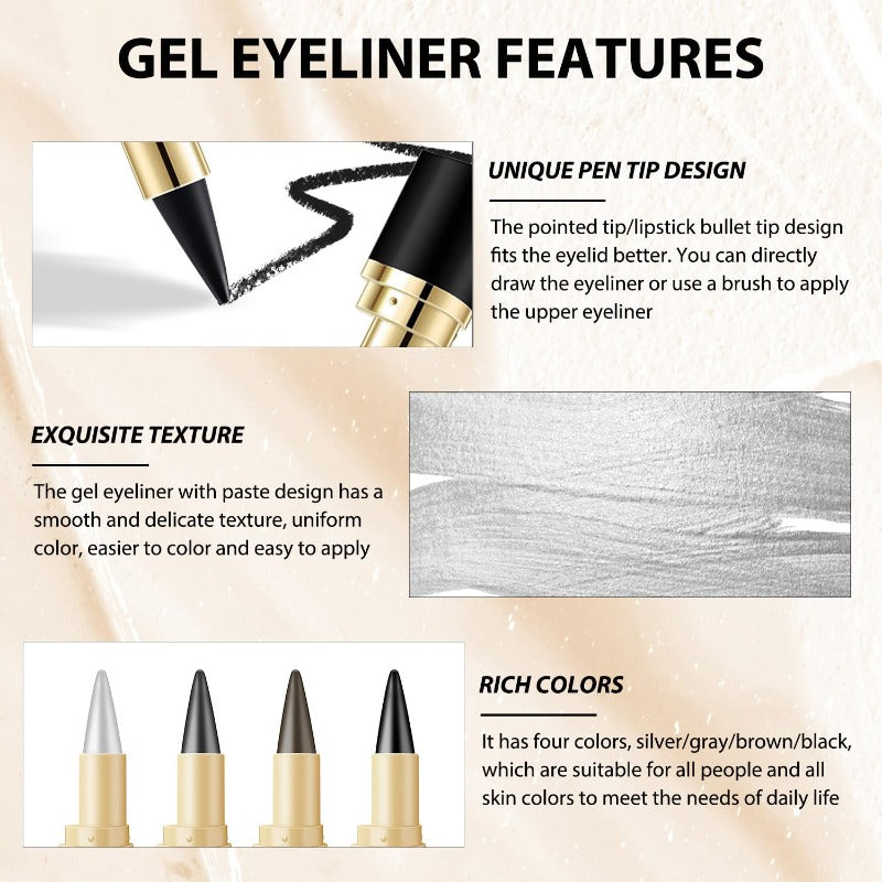 LéviaLuxe™ Long-Wear Gel Eyeliner Pen | 1+1 GRATIS
