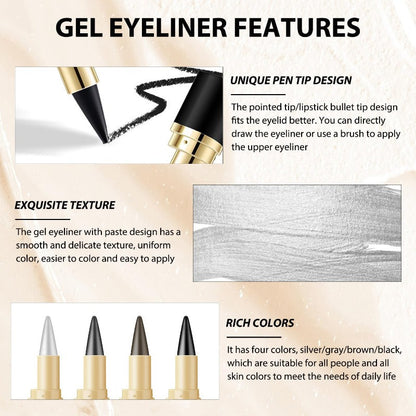 LéviaLuxe™ Long-Wear Gel Eyeliner Pen | 1+1 GRATIS