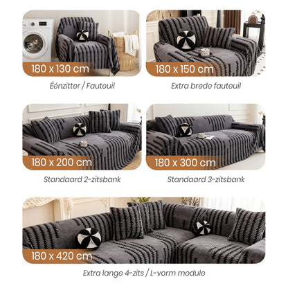 Cozelle™ Plush Sofa Cover – Zachte Luxe Voor Jouw Woonkamer