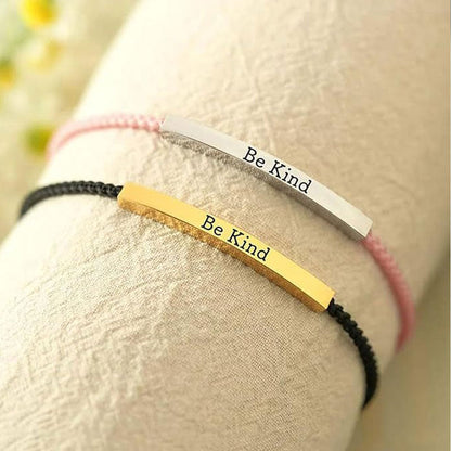 Inspirella™ – Gevlochten RVS Armband met Motivatieboodschap | 1+1 GRATIS