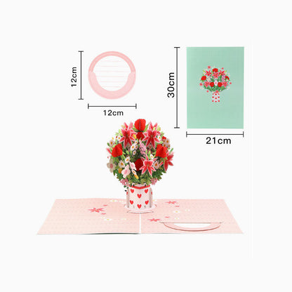 Florevia™ BloomCard – 3D Pop-up Kaart met Wilde Bloemen