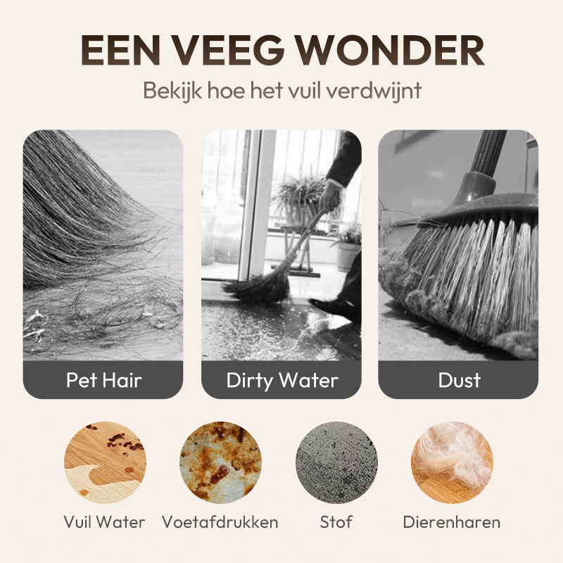 CleanEdge™ Siliconen Vloerwisser – Voor een Smetteloos Resultaat in Één Beweging