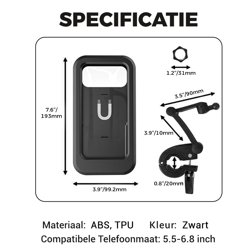 RideSecure™ Universele Waterdichte Telefoonhouder – Veilig onderweg
