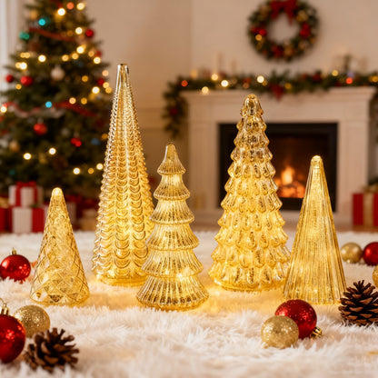 Elysora™ Kristallen Kerstbomen Set – Breng Magie in je Interieur