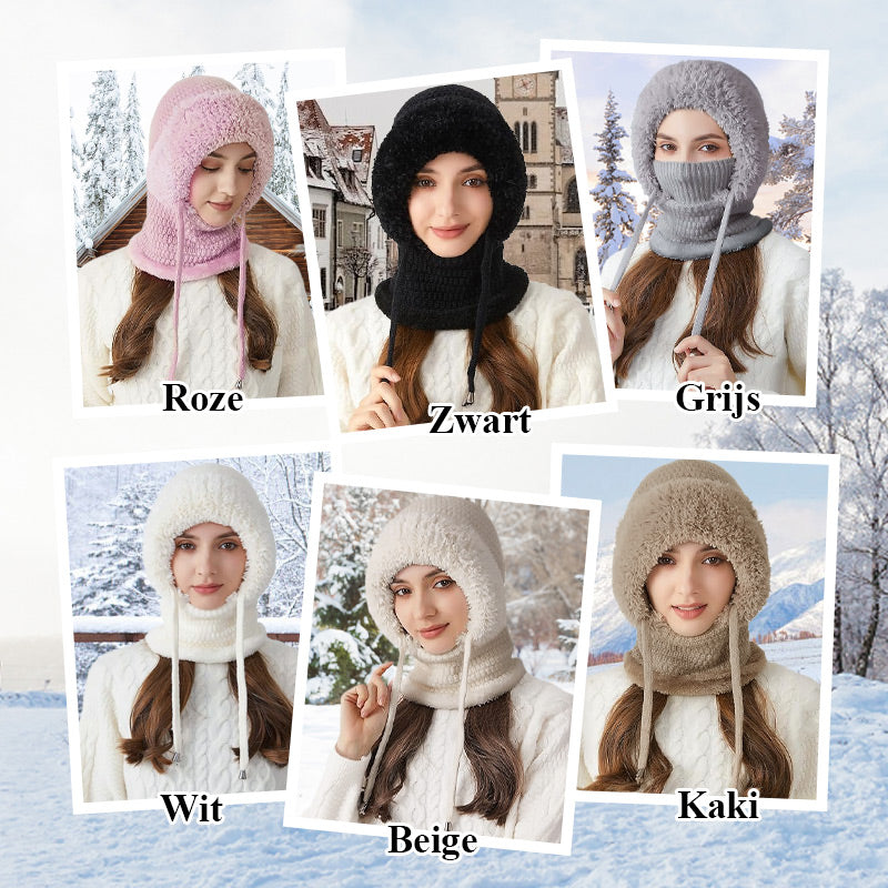 FrovaShield™ – Winddichte Sjaal-Muts voor Vrouwen