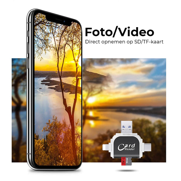 FlexiVault™ | 4-in-1 Smart Cardlezer – Direct Bestanden Overzetten Zonder Gedoe