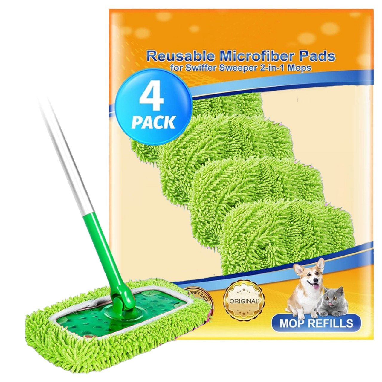 EcoSweep™ – Herbruikbare Microvezel Moppads voor Elke Vloer