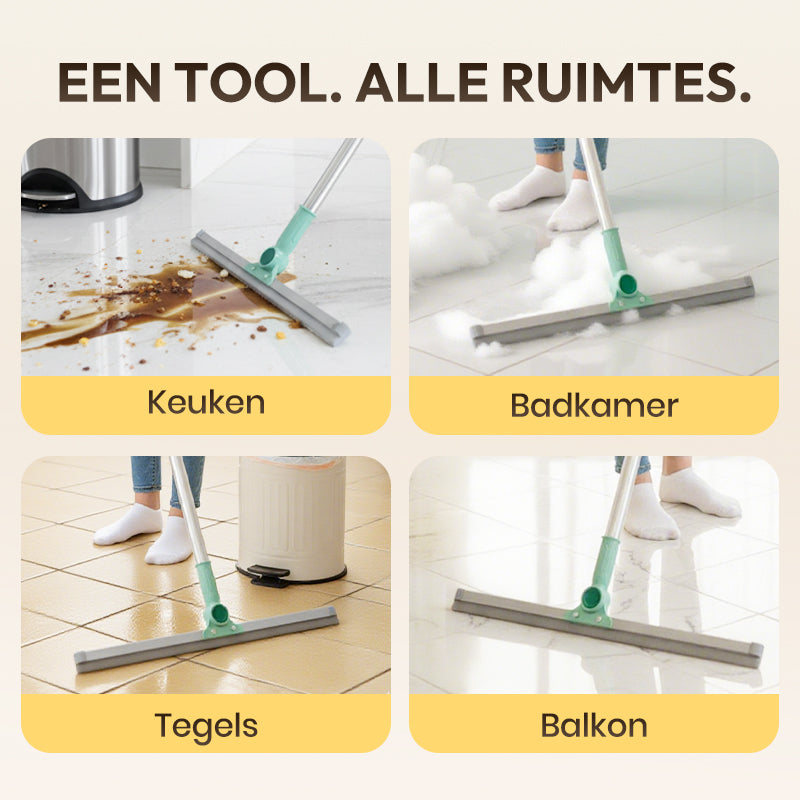 CleanEdge™ Siliconen Vloerwisser – Voor een Smetteloos Resultaat in Één Beweging